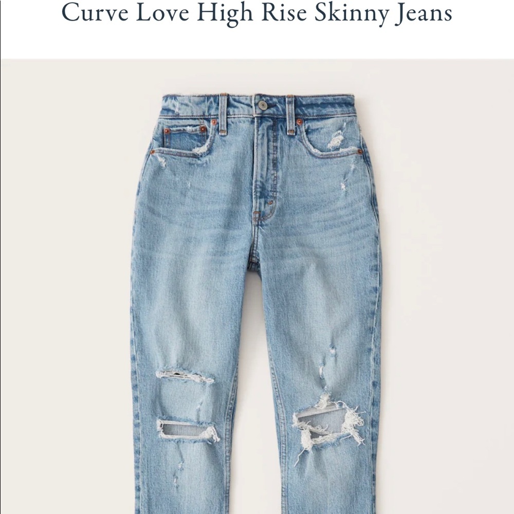 Curve Love high rise ripped skinny jeans